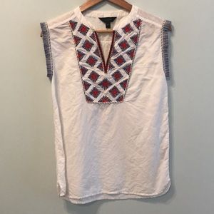 J. Crew linen sleeveless blouse